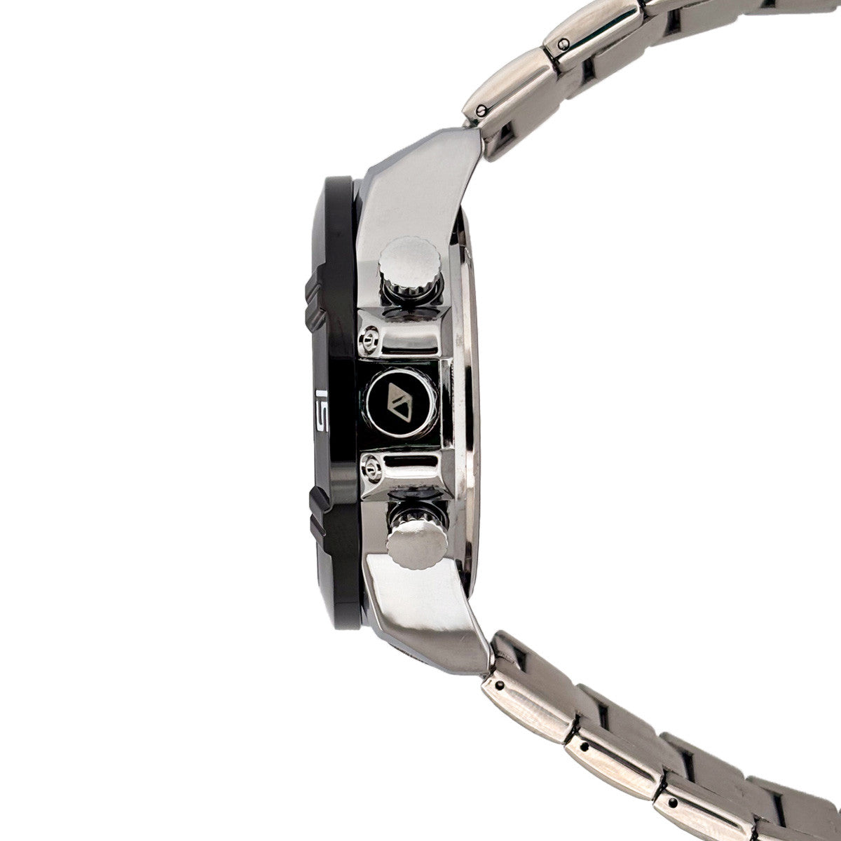 Reloj Nu Nordic Digital con Correa de Metal con Simuladores en Caratula Plateado