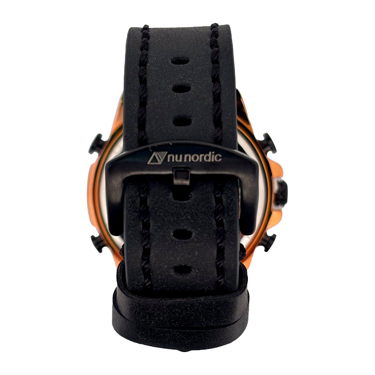Reloj Nu Nordic Digital con Correa de Tactopiel con Simuladores en Caratula Negro
