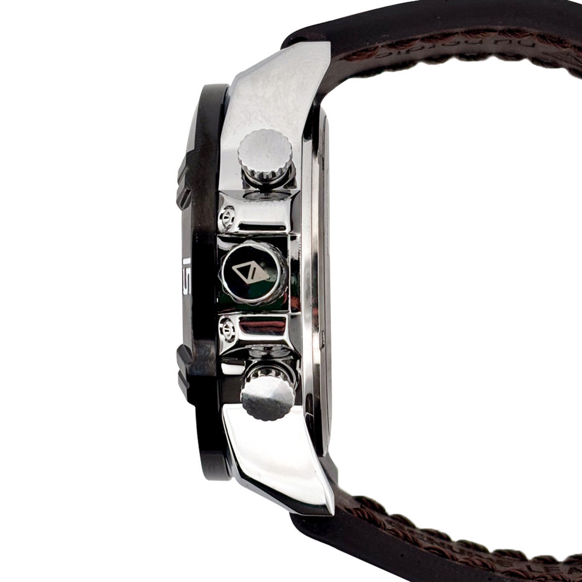 Reloj Nu Nordic Digital con Correa de Tactopiel con Simuladores en Caratula Negro