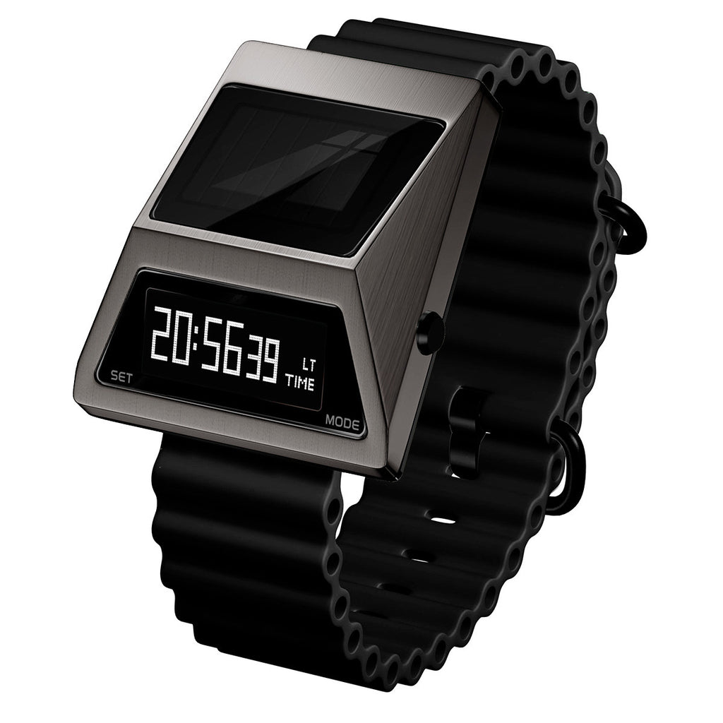 Reloj Digital Cyberwatch Nu Nordic Silicon, Carga Solar, Estilo Retro, Futurista