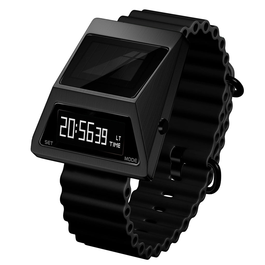 Reloj Digital Cyberwatch | Carga Solar | Negro