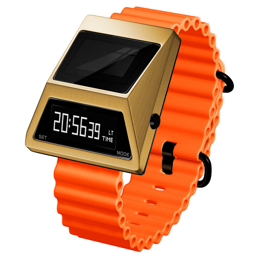 Reloj Digital Cyberwatch | Carga Solar | Dorado