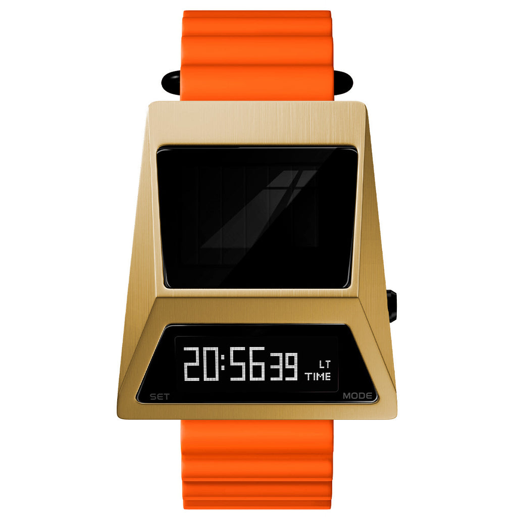 Reloj Digital Cyberwatch | Carga Solar | Dorado