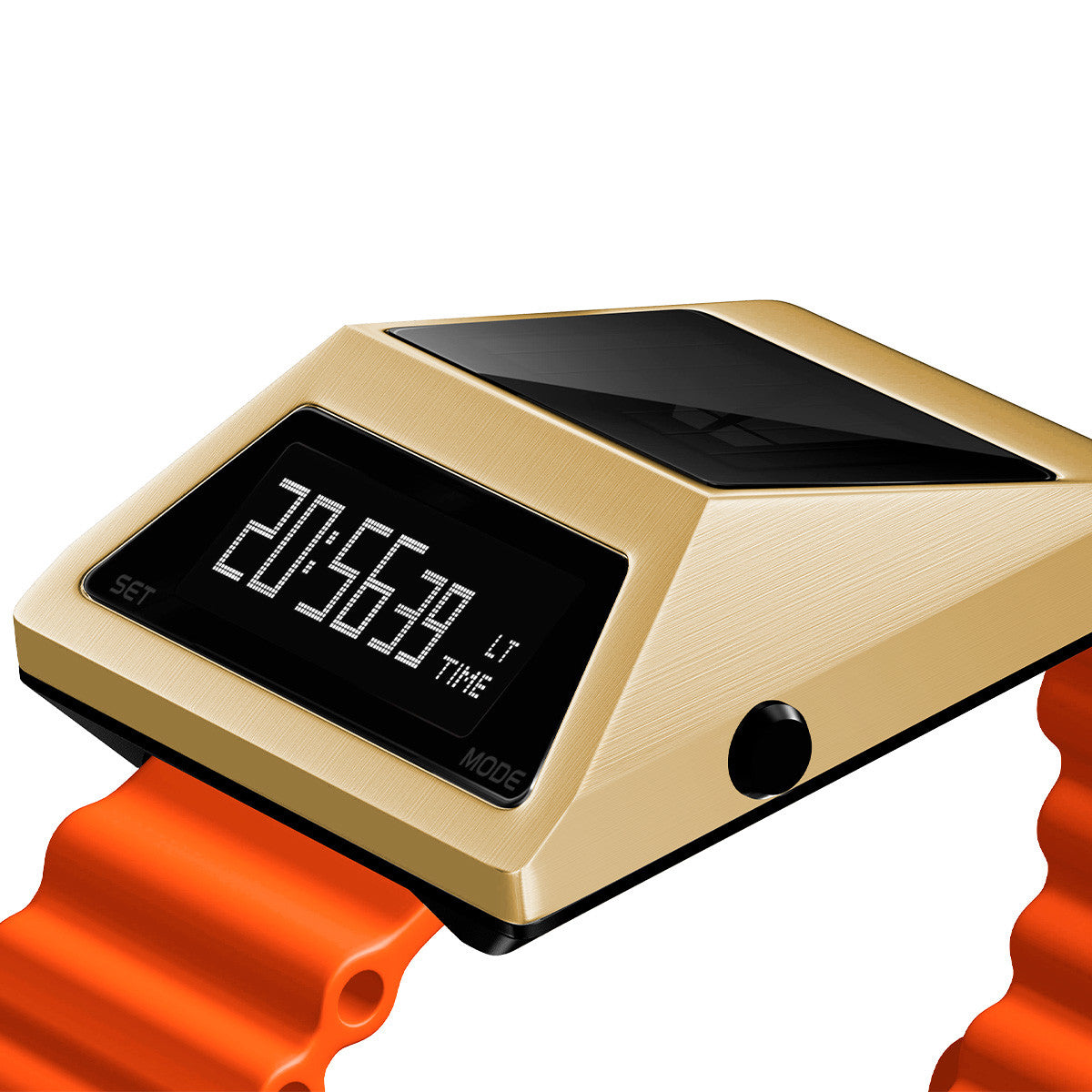 Reloj Digital Cyberwatch | Carga Solar | Dorado
