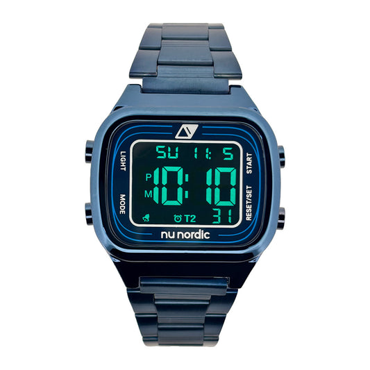 Reloj Nu Nordic Digital con Correa de Metal para Hombre