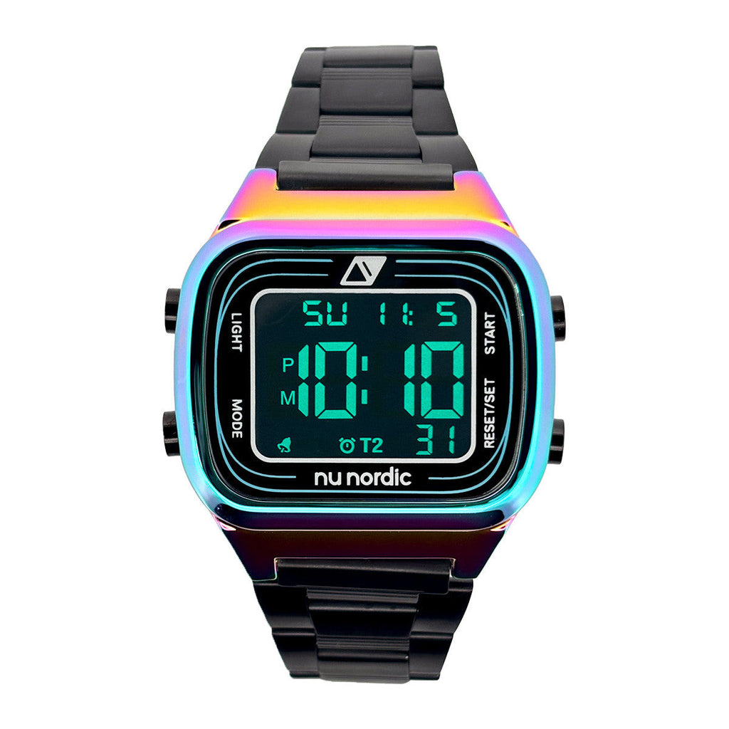 Reloj Nu Nordic Digital con Correa de Metal para Hombre