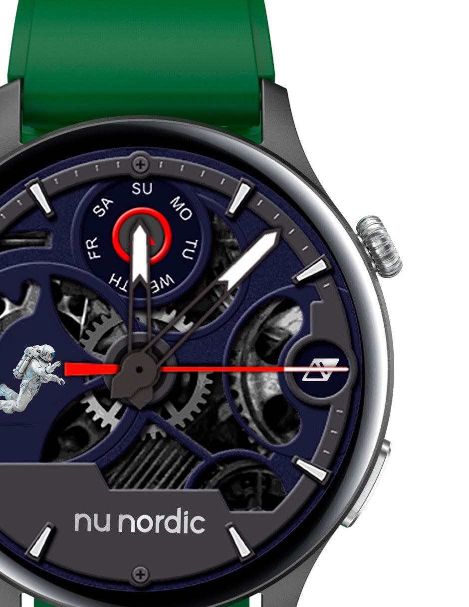 Smartwatch Nu Nordic Race F1 con Correa Silicon Verde