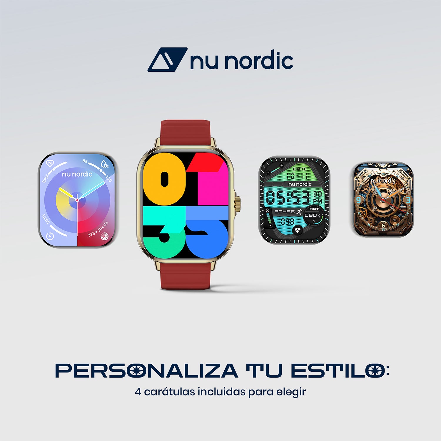 Smartwatch Nu Nordic Sport Travel con Correa de Silicón
