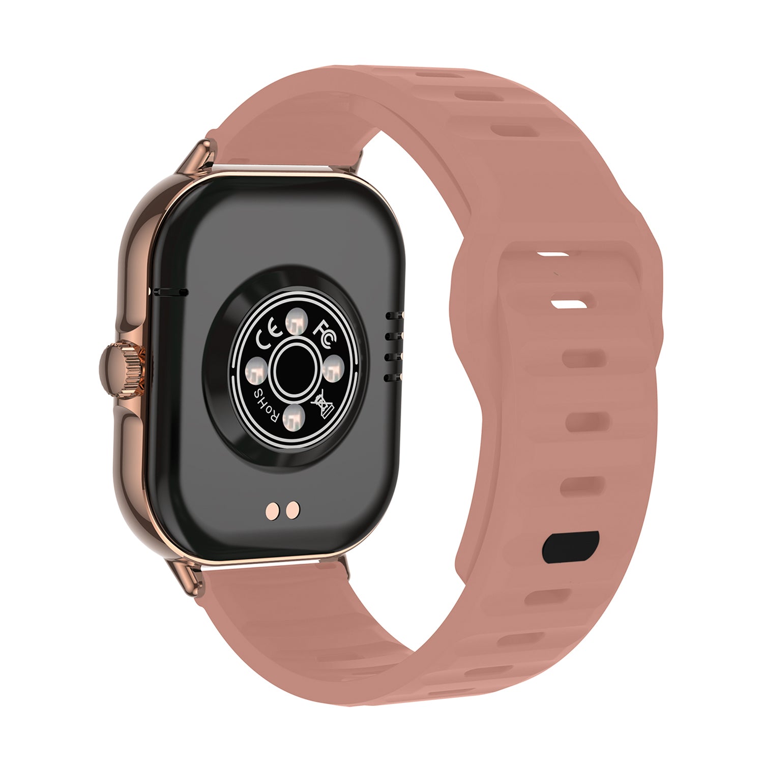 Smartwatch Nu Nordic Sport Travel con Correa de Silicon Rosa y Caja Dorado