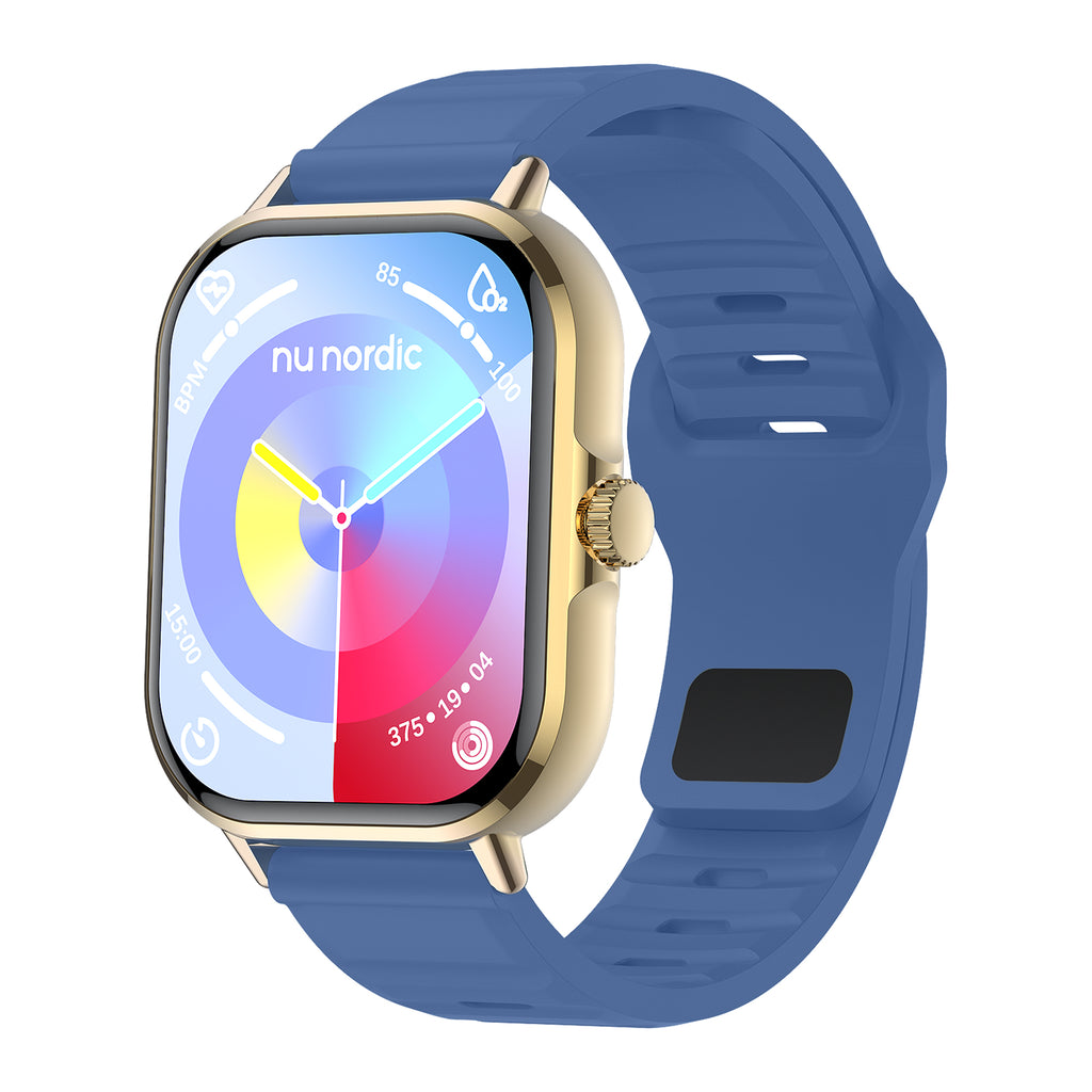 Smartwatch Nu Nordic Sport Travel con Correa de Silicon Azul