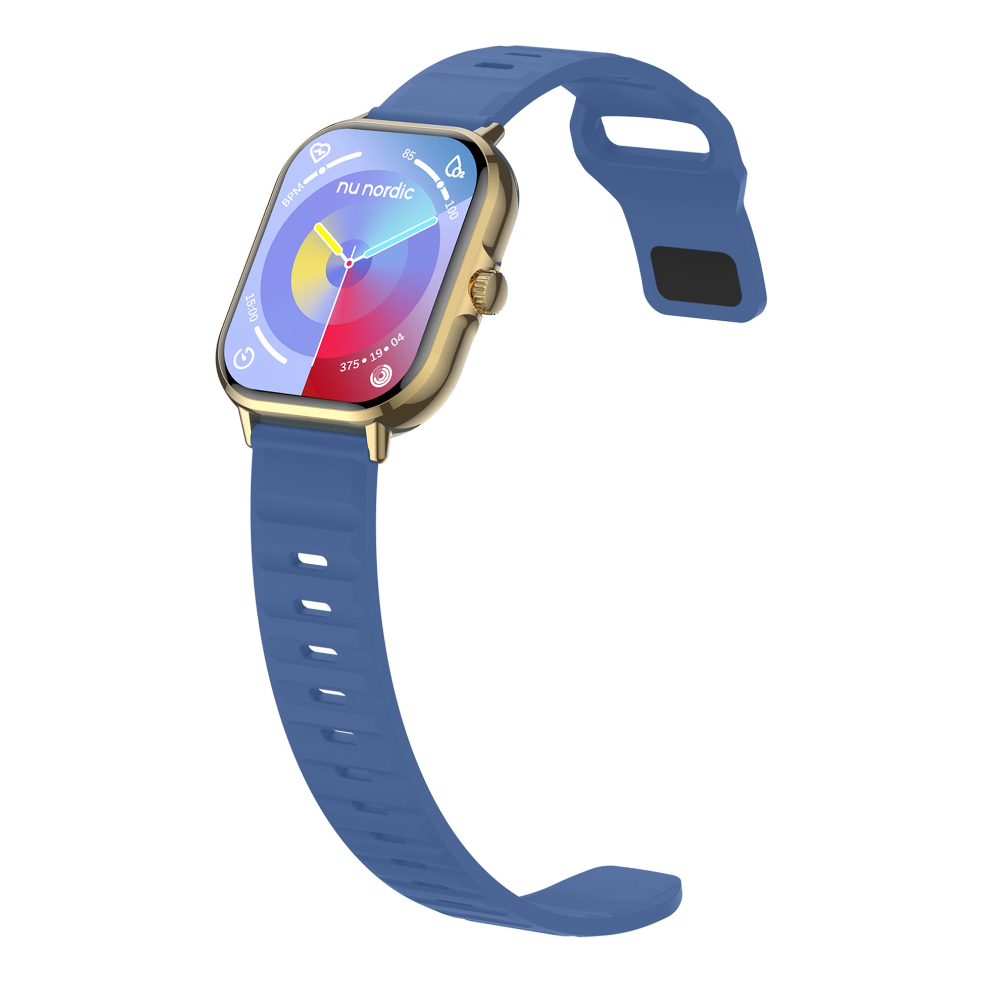 Smartwatch Nu Nordic Sport Travel con Correa de Silicon Azul