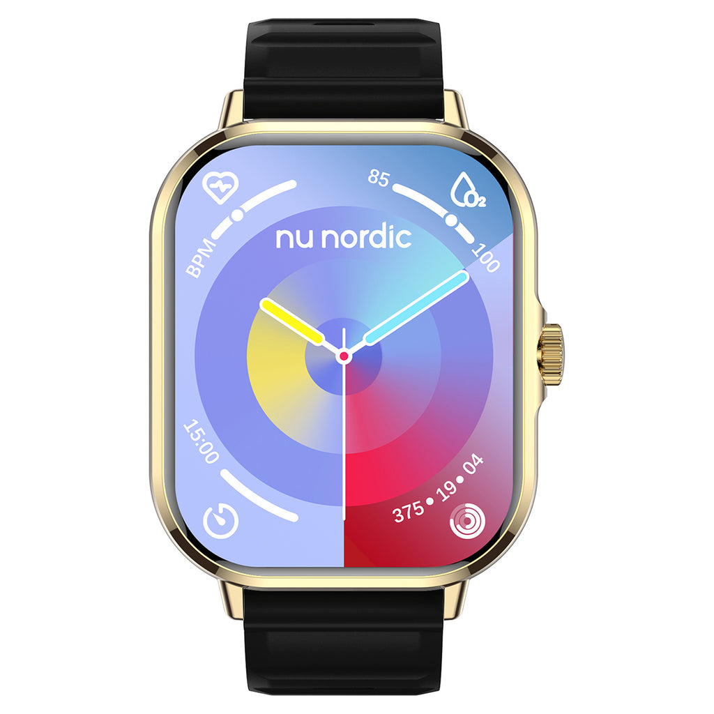 Smartwatch Nu Nordic Sport Travel con Correa de Silicon Negro