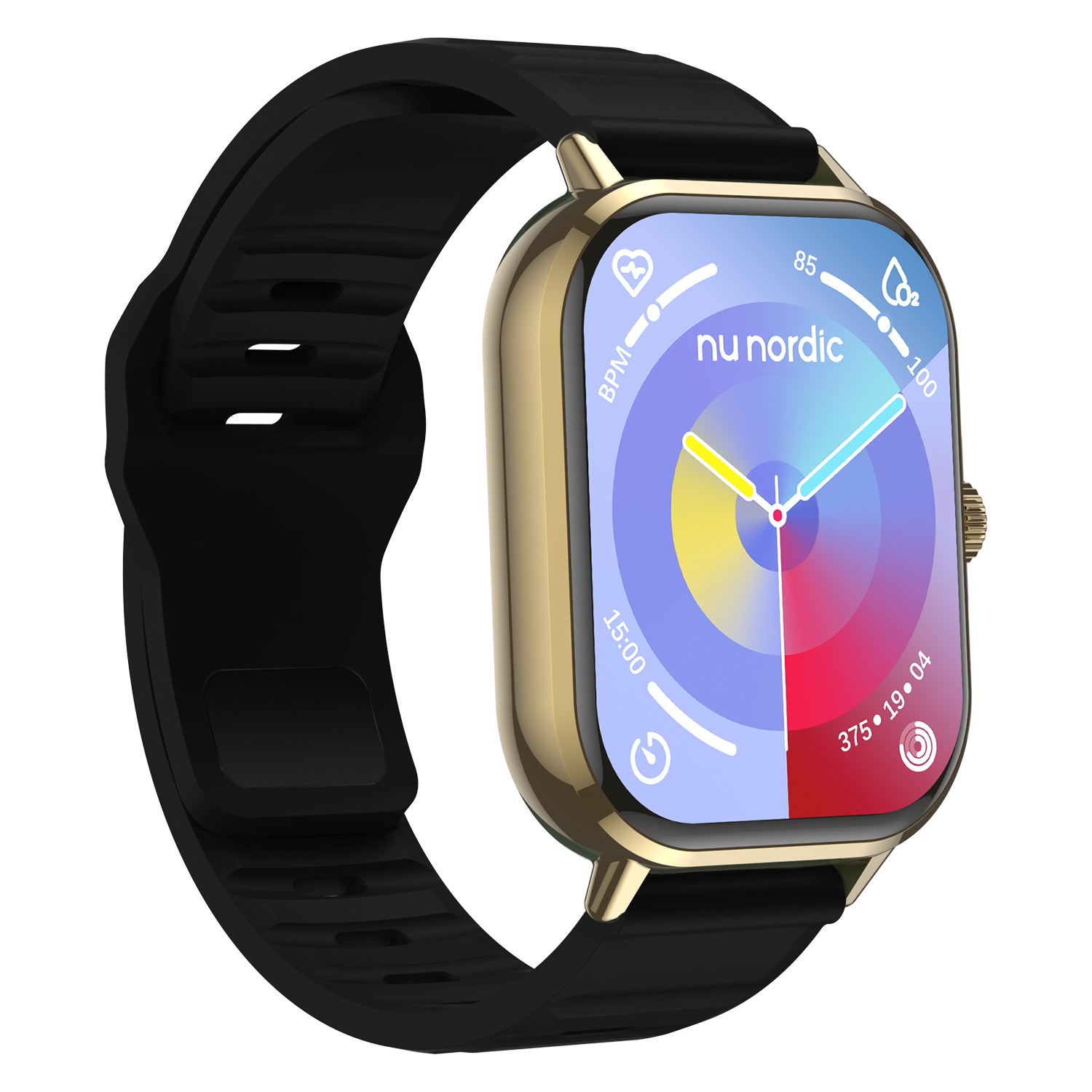 Smartwatch Nu Nordic Sport Travel con Correa de Silicon Negro