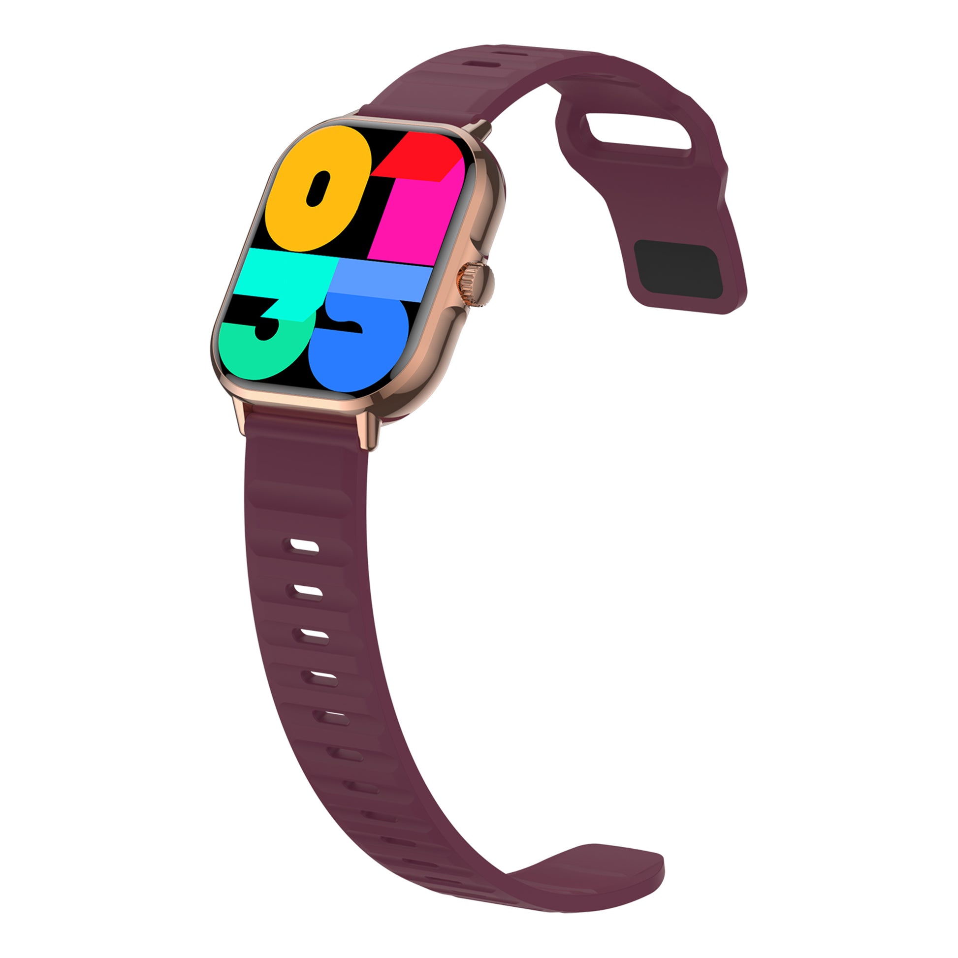 Smartwatch Nu Nordic Sport Travel con Correa de Silicon Rosa y Caja Dorado