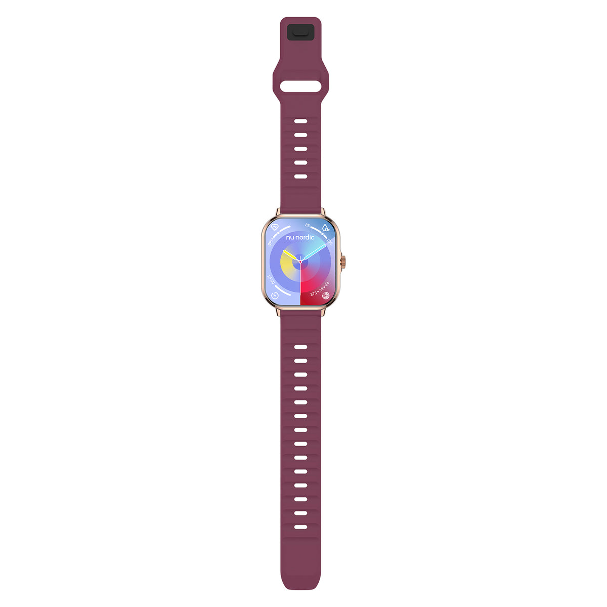 Smartwatch Nu Nordic Sport Travel con Correa de Silicon Rosa y Caja Dorado