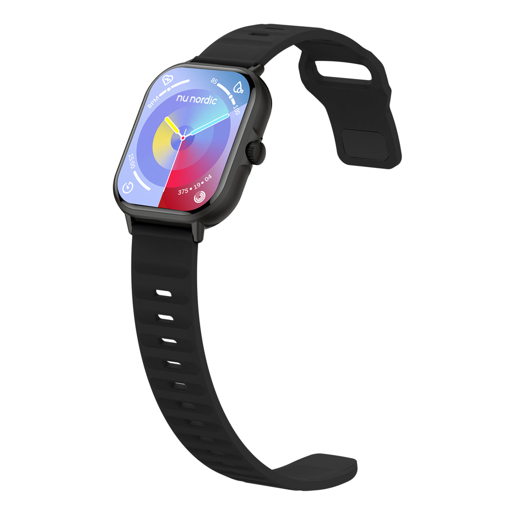 Smartwatch Nu Nordic Sport Travel con Correa de Silicon Negro