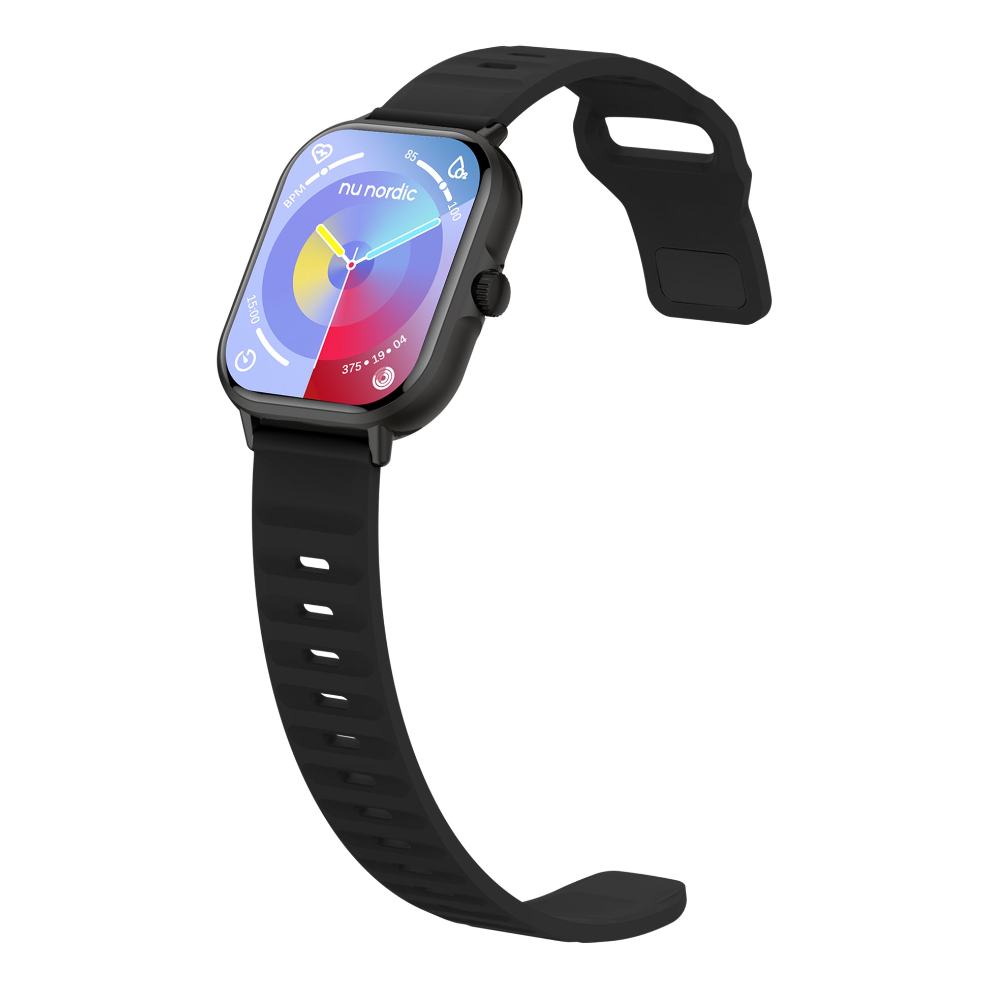 Smartwatch Nu Nordic Sport Travel con Correa de Silicon Negro