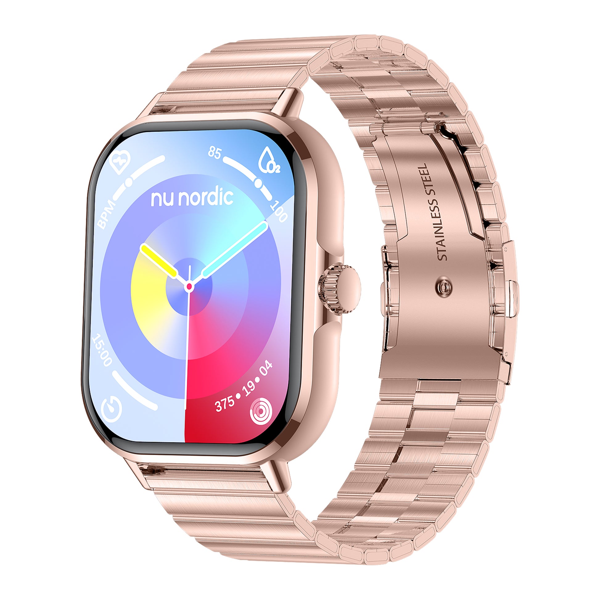 Smartwatch Nu Nordic Sport Travel con  Expansiible de Acero Inoxidable Oro Rosa