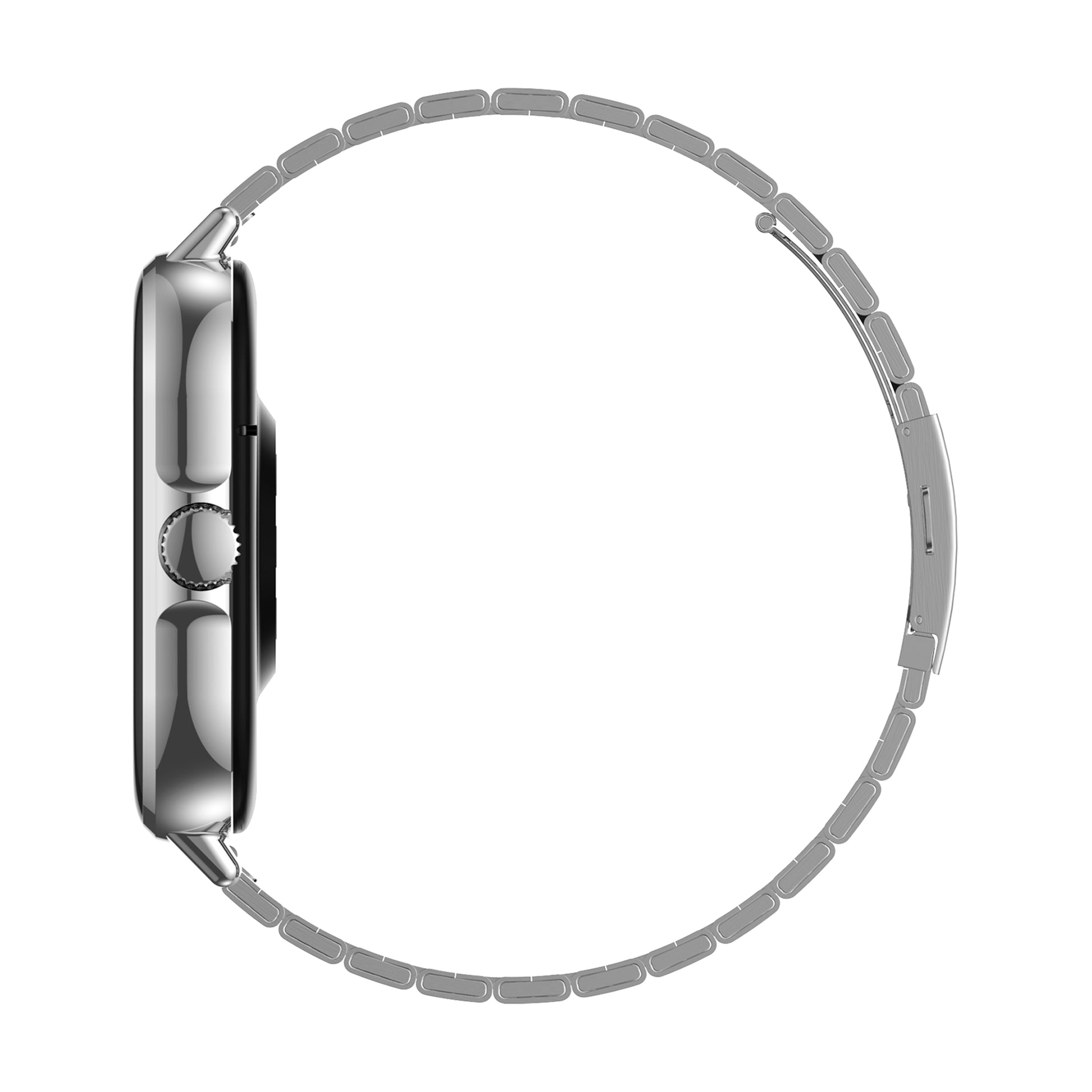 Smartwatch Nu Nordic Sport Travel Correa Tipo Jubilee de Acero Inoxidable Plateado