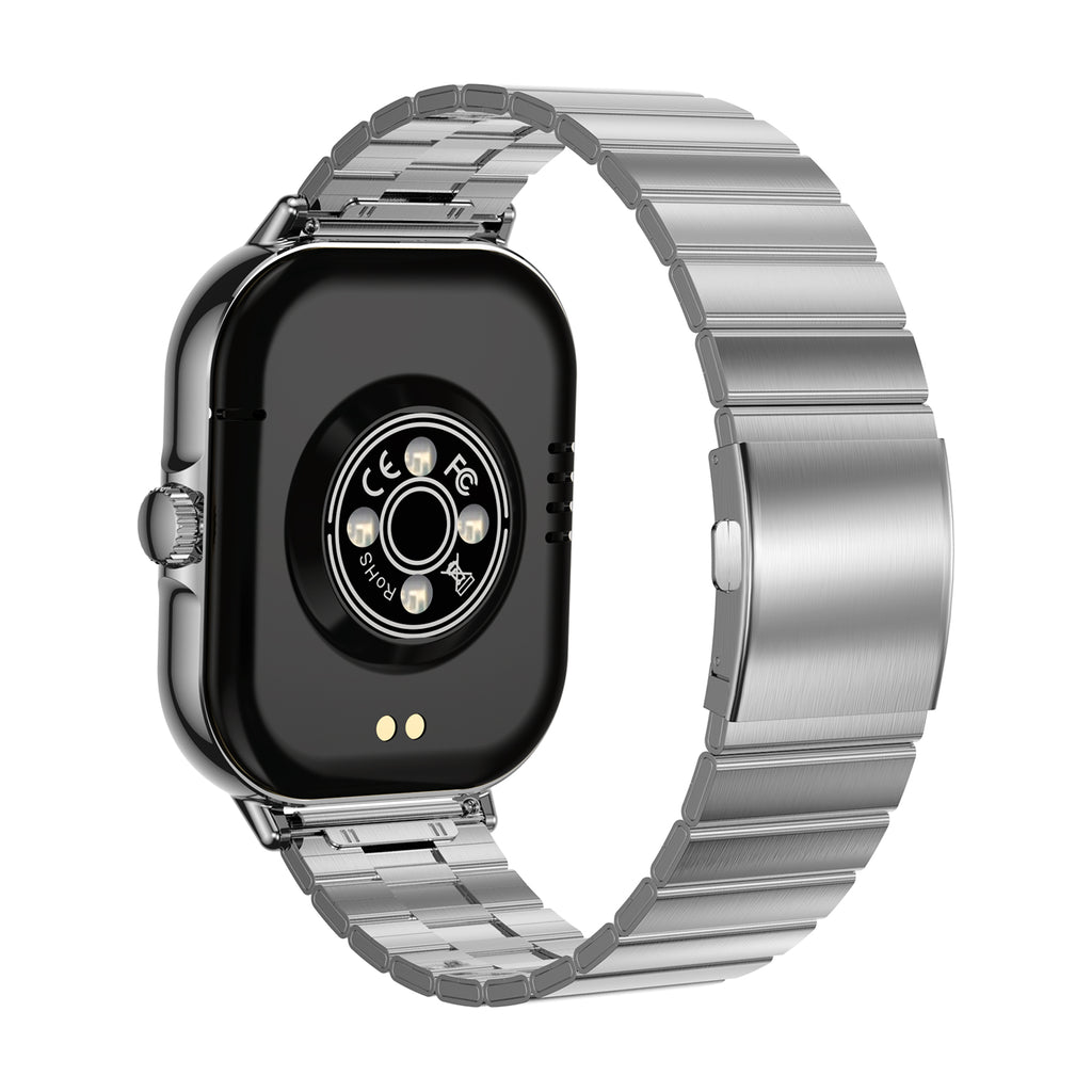 Smartwatch Nu Nordic Sport Travel Correa Tipo Jubilee de Acero Inoxidable Plateado