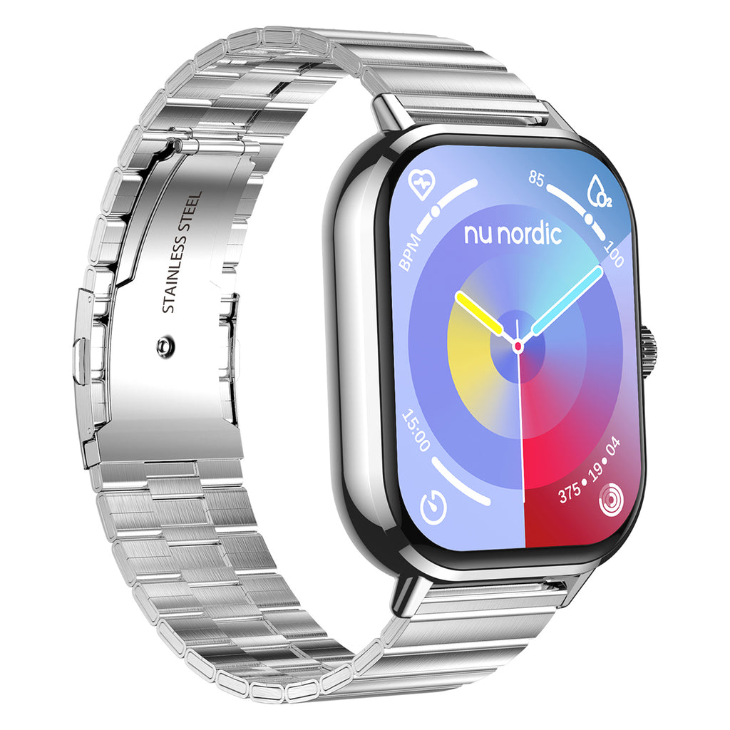 Smartwatch Nu Nordic Sport Travel con  Expansiible de Acero Inoxidable Plateado