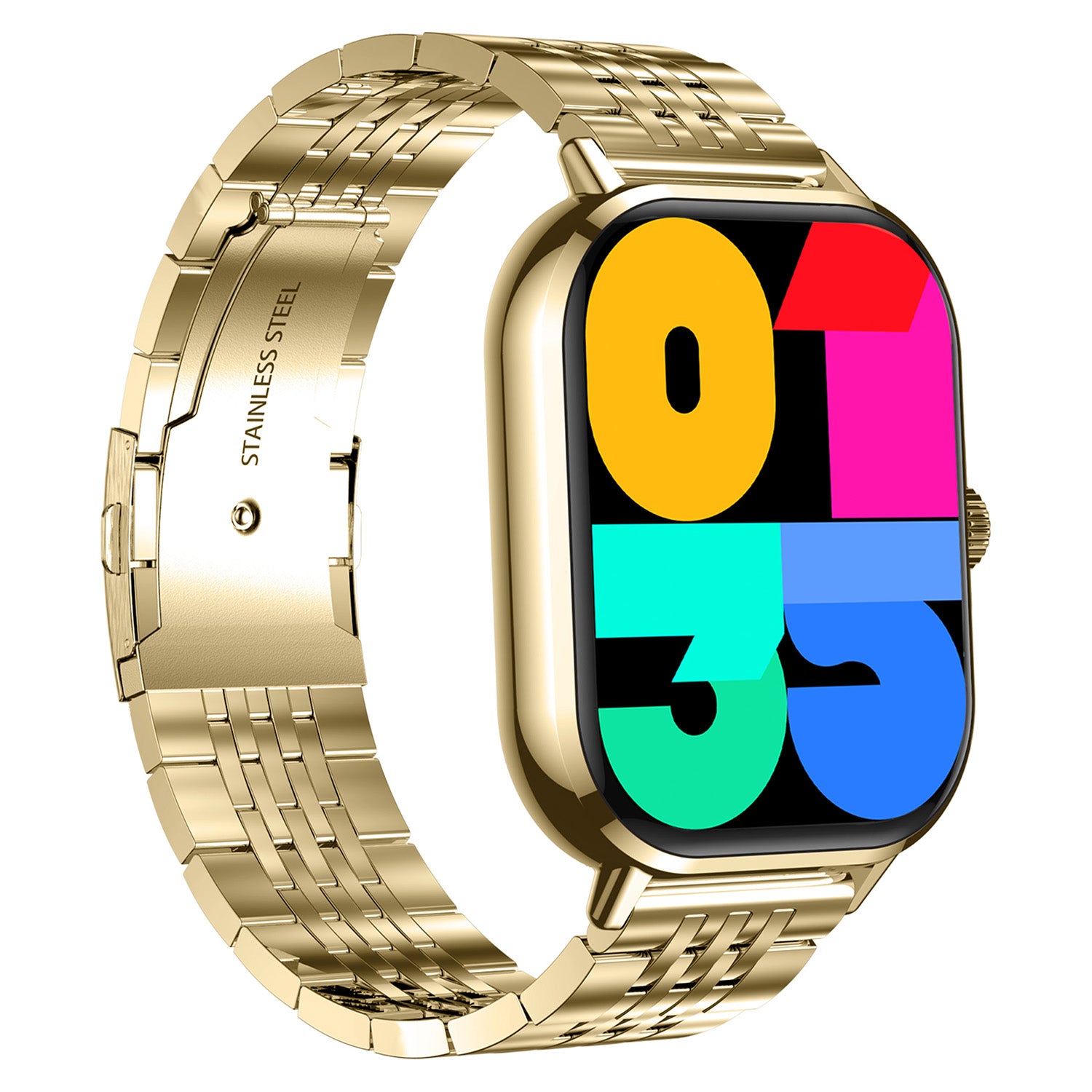 Smartwatch Nu Nordic Sport Travel Correa Tipo Jubilee de Acero Inoxidable Dorado