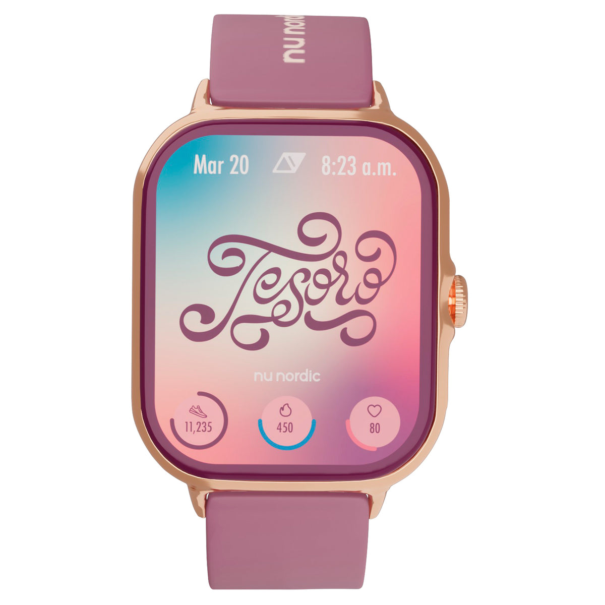 Smartwatch Nu Nordic + Chisko Romo con Correa de Silicón Blanca + Correa de regalo