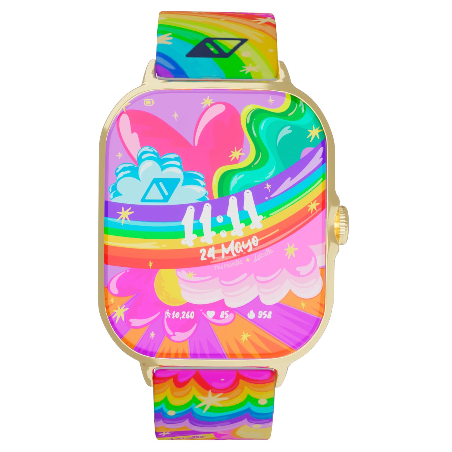 Smartwatch Nu Nordic + Letizilla con Correa de Silicón