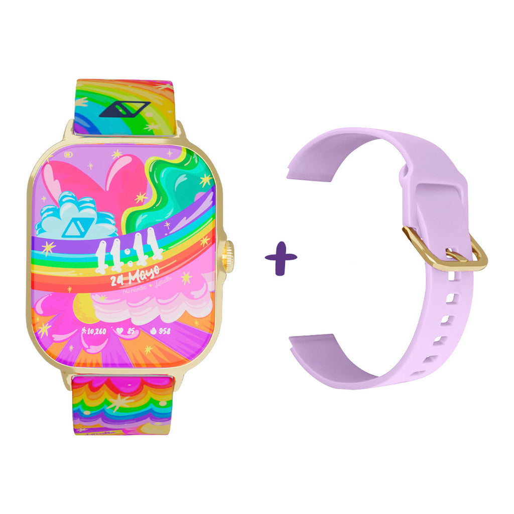 Smartwatch Nu Nordic + Letizilla con Correa de Silicón