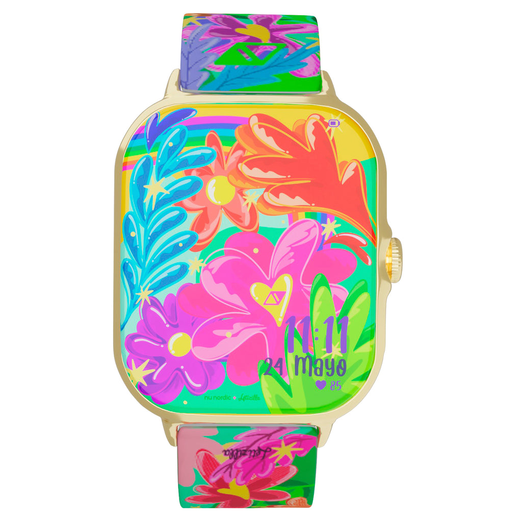 Smartwatch Nu Nordic + Letizilla con Correa de Silicón
