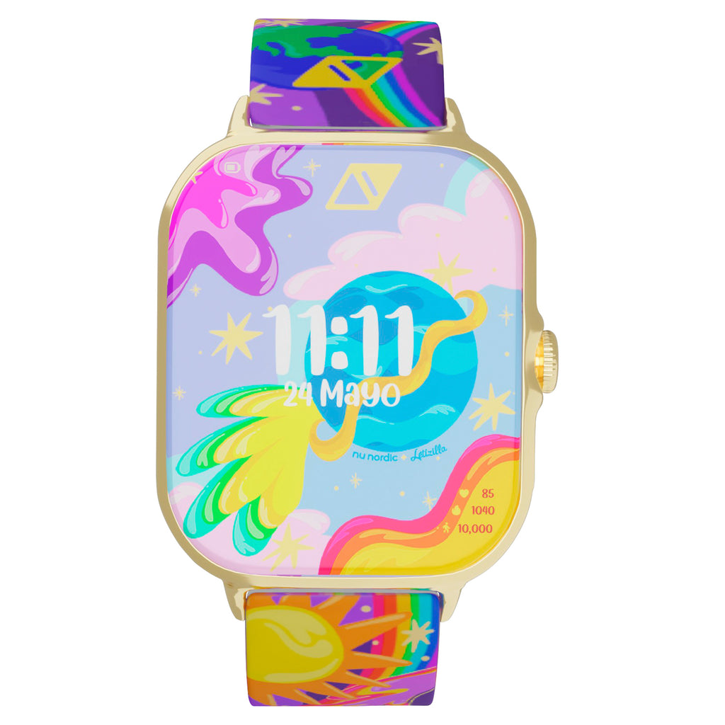 Smartwatch Nu Nordic + Letizilla con Correa de Silicón