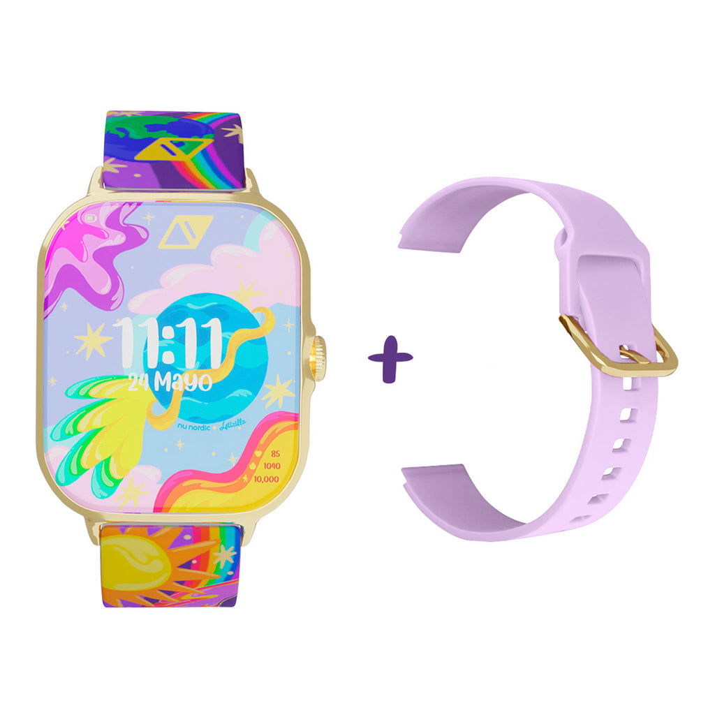 Smartwatch Nu Nordic + Letizilla con Correa de Silicón