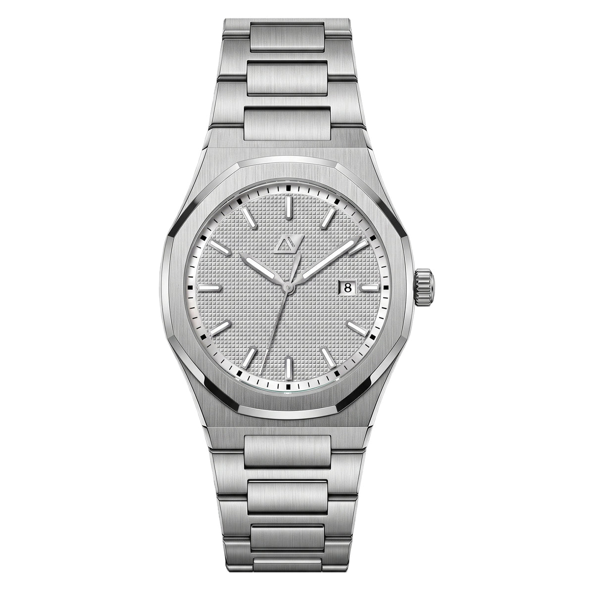 Reloj Nu Nordic Análogo | Carátula Texturizada | Extensible de Acero Inoxidable