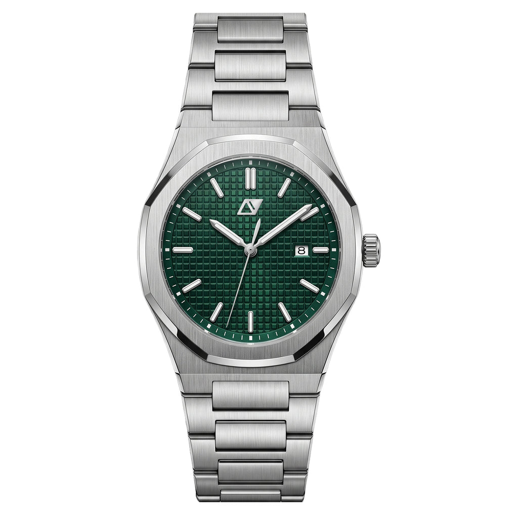 Reloj Nu Nordic Análogo | Carátula Texturizada | Extensible de Acero Inoxidable