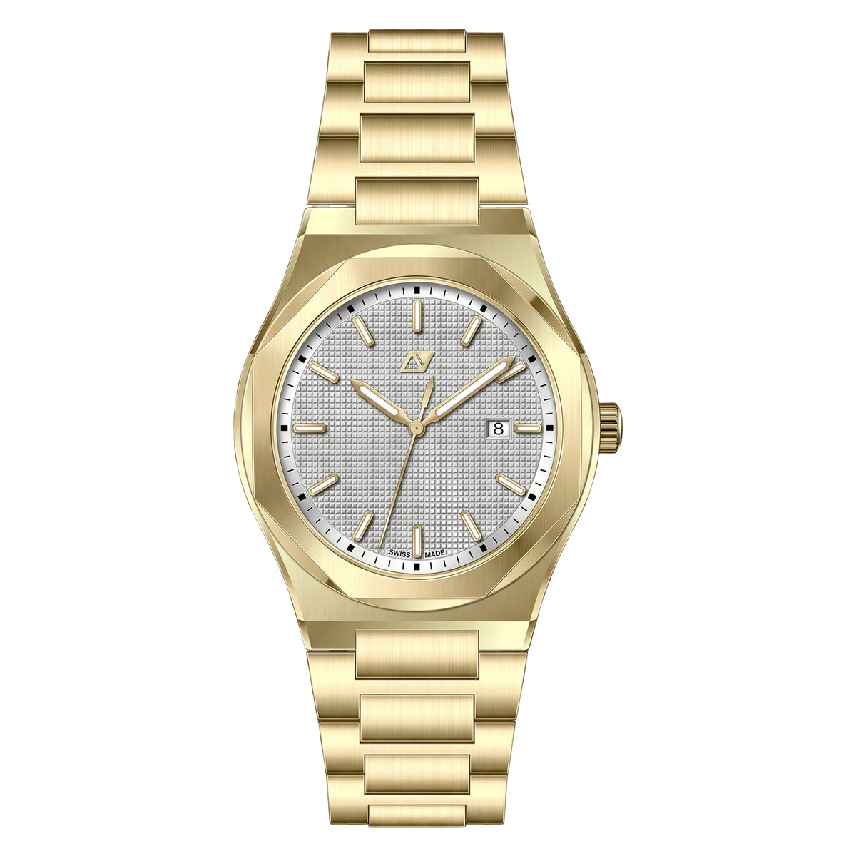 Reloj Nu Nordic Análogo | Carátula Texturizada | Extensible de Acero Inoxidable