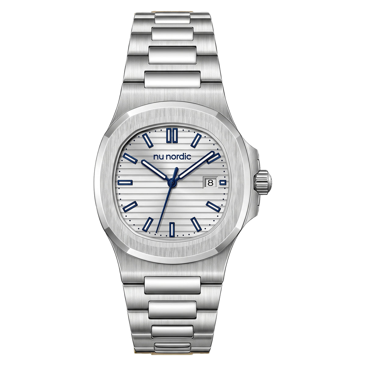 Reloj Nu Nordic Análogo | Carátula con Fechador | Extensible de Acero Inoxidable