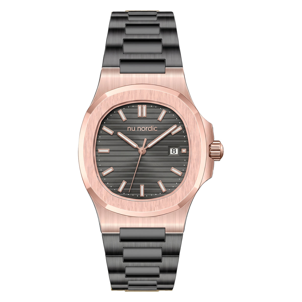 Reloj Nu Nordic Análogo | Carátula con Fechador | Extensible de Acero Inoxidable