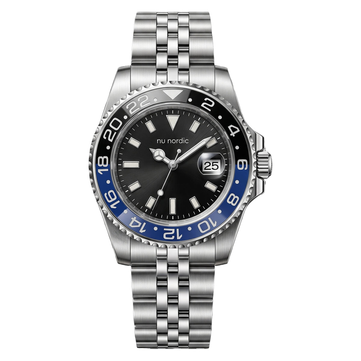 Reloj Nu Nordic Análogo | Simulador en Bisel | Extensible de Acero Inoxidable
