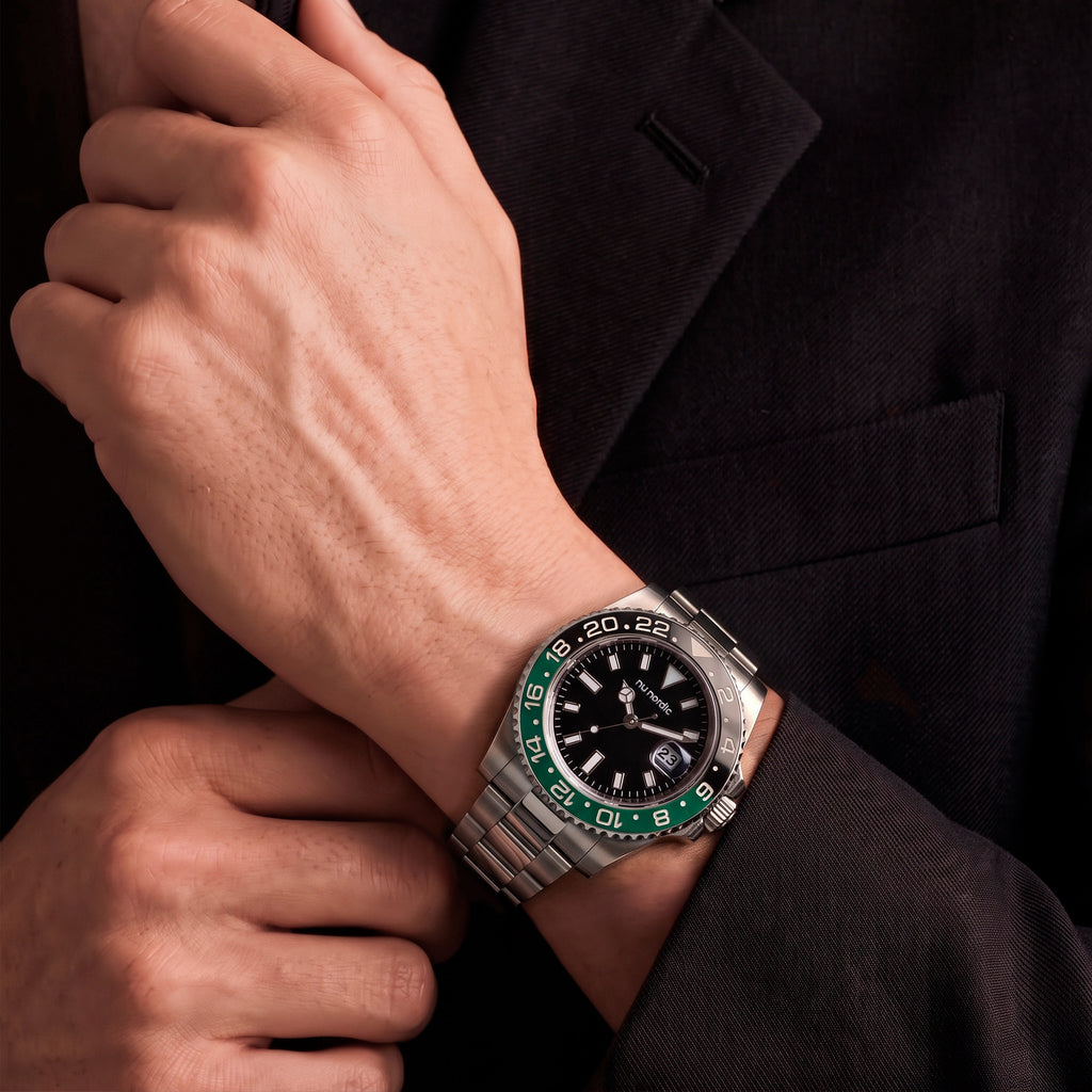 Reloj Nu Nordic Análogo | Simulador en Bisel | Extensible de Acero Inoxidable