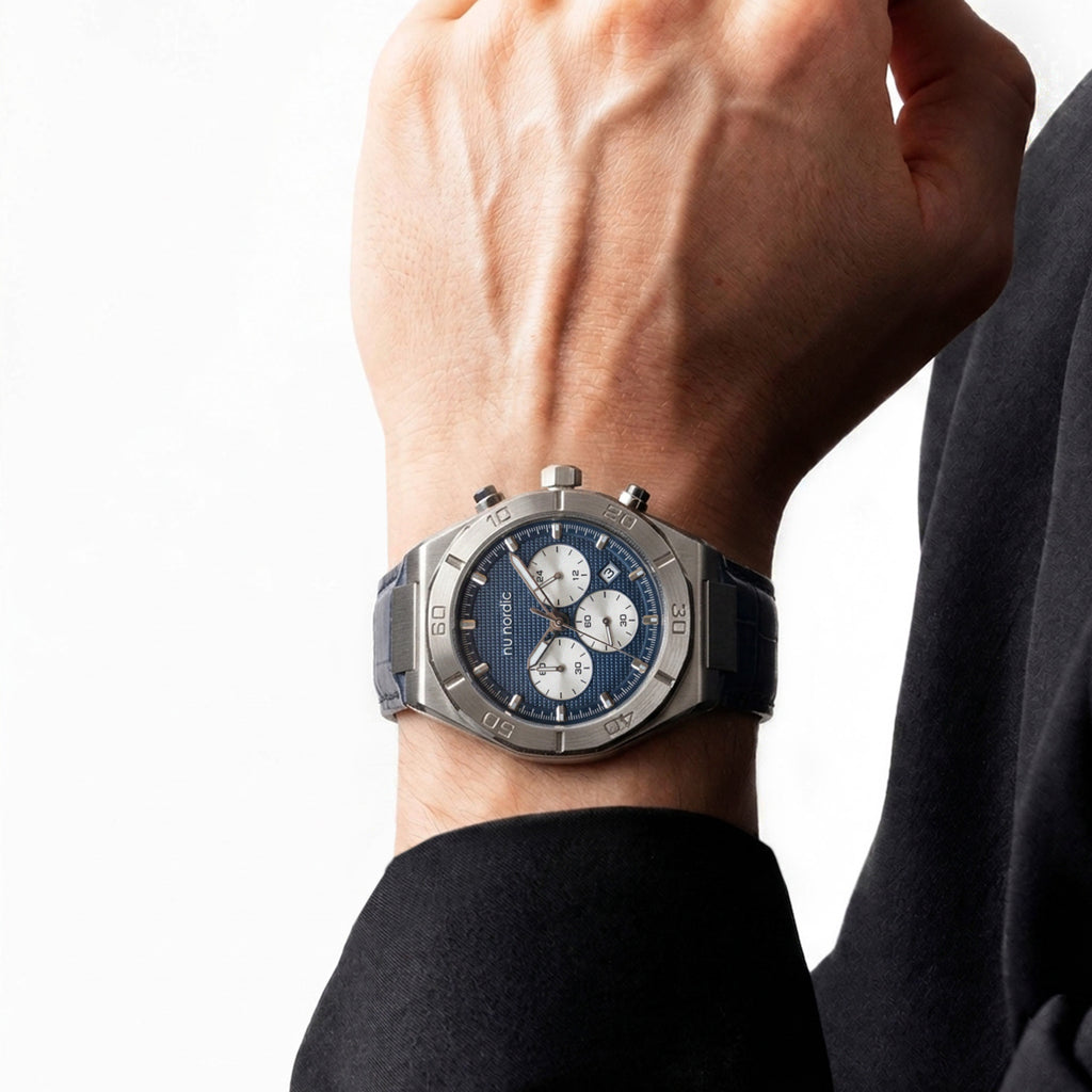 Reloj Nu Nordic Análogo | Simuladores en Carátula | Correa de Tactopiel