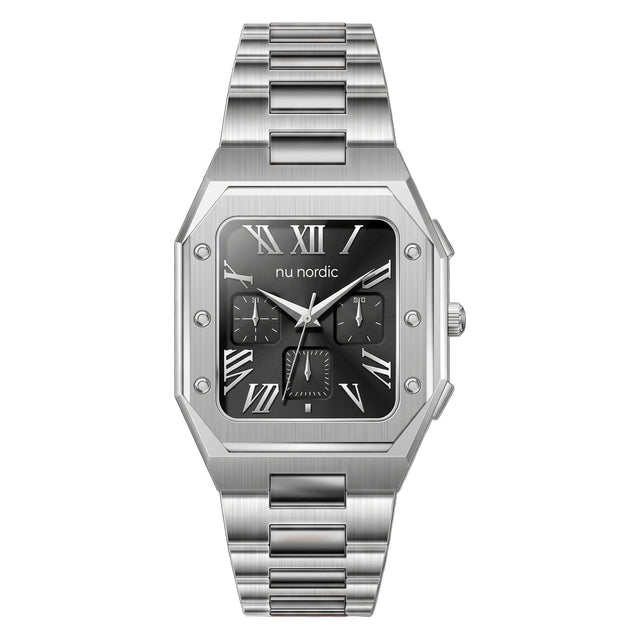 Reloj Nu Nordic Análogo | Simuladores Cuadrados | Extensible de Acero Inoxidable