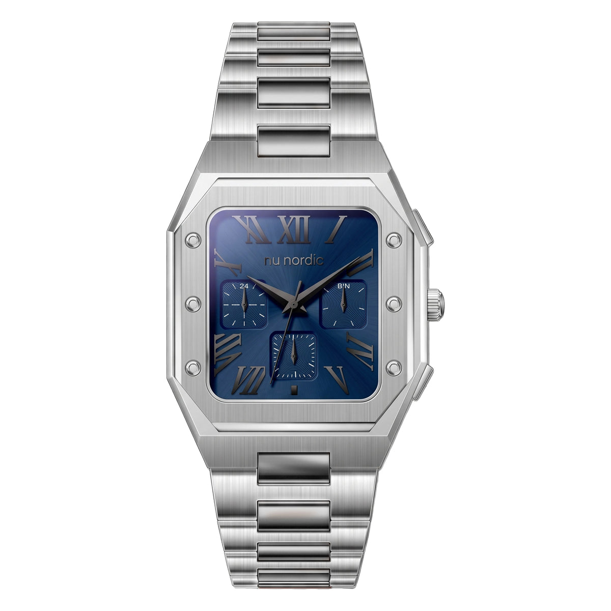 Reloj Nu Nordic Análogo | Simuladores Cuadrados | Extensible de Acero Inoxidable