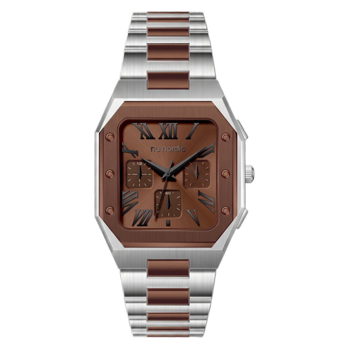 Reloj Nu Nordic Análogo | Simuladores Cuadrados | Extensible de Acero Inoxidable