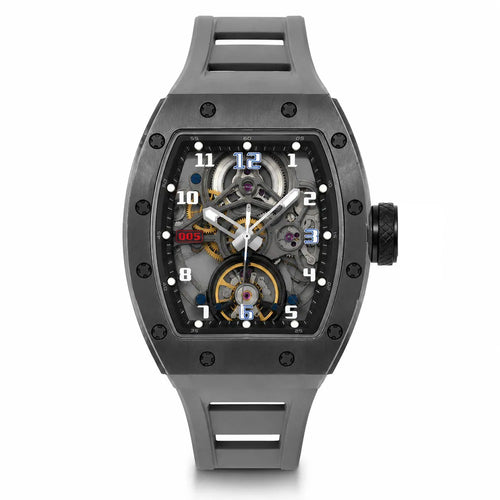 Reloj Nu Nordic Análogo Automático Caballero | Caja Tonneau | Correa de Silicón Gun
