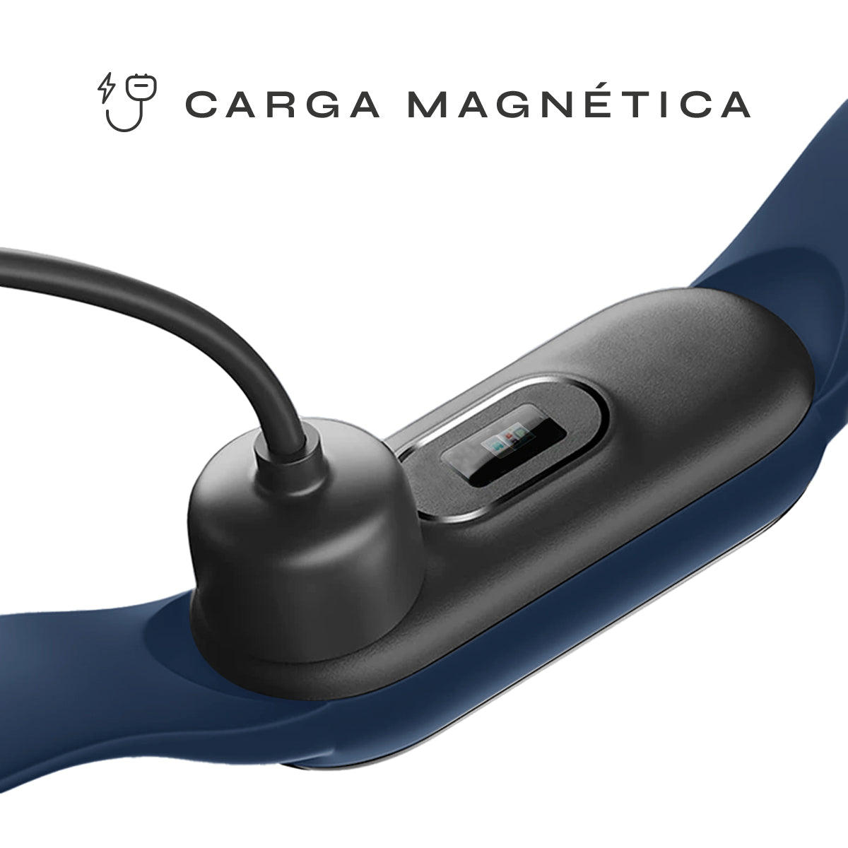Reloj Smartband Nu Nordic Correa Caucho y Caja Ovalada Azul