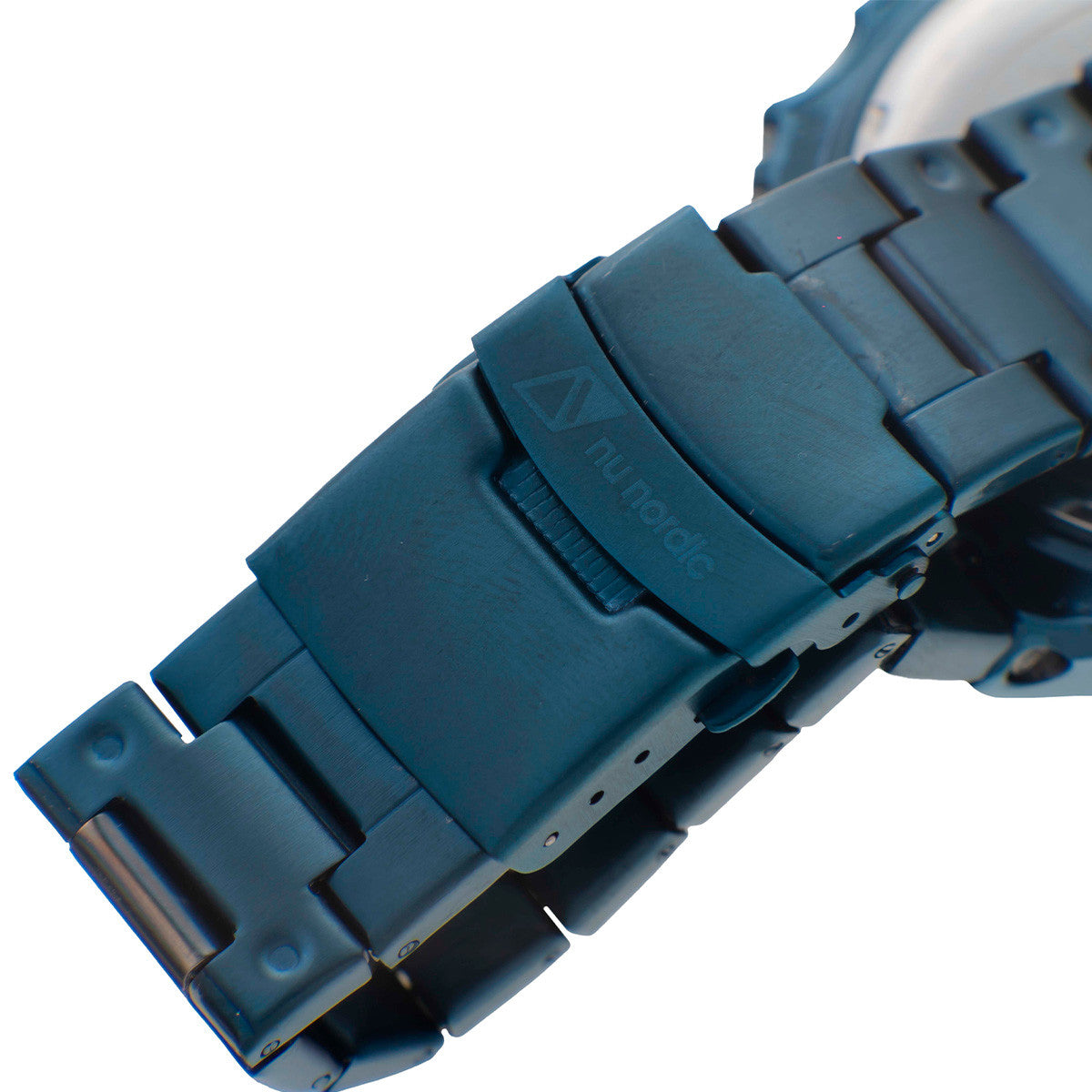 Reloj Nu Nordic Digital Caja Octagonal Extensible Metal Azul
