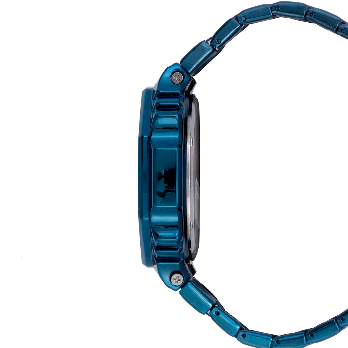 Reloj Nu Nordic Digital Caja Octagonal Extensible Metal Azul