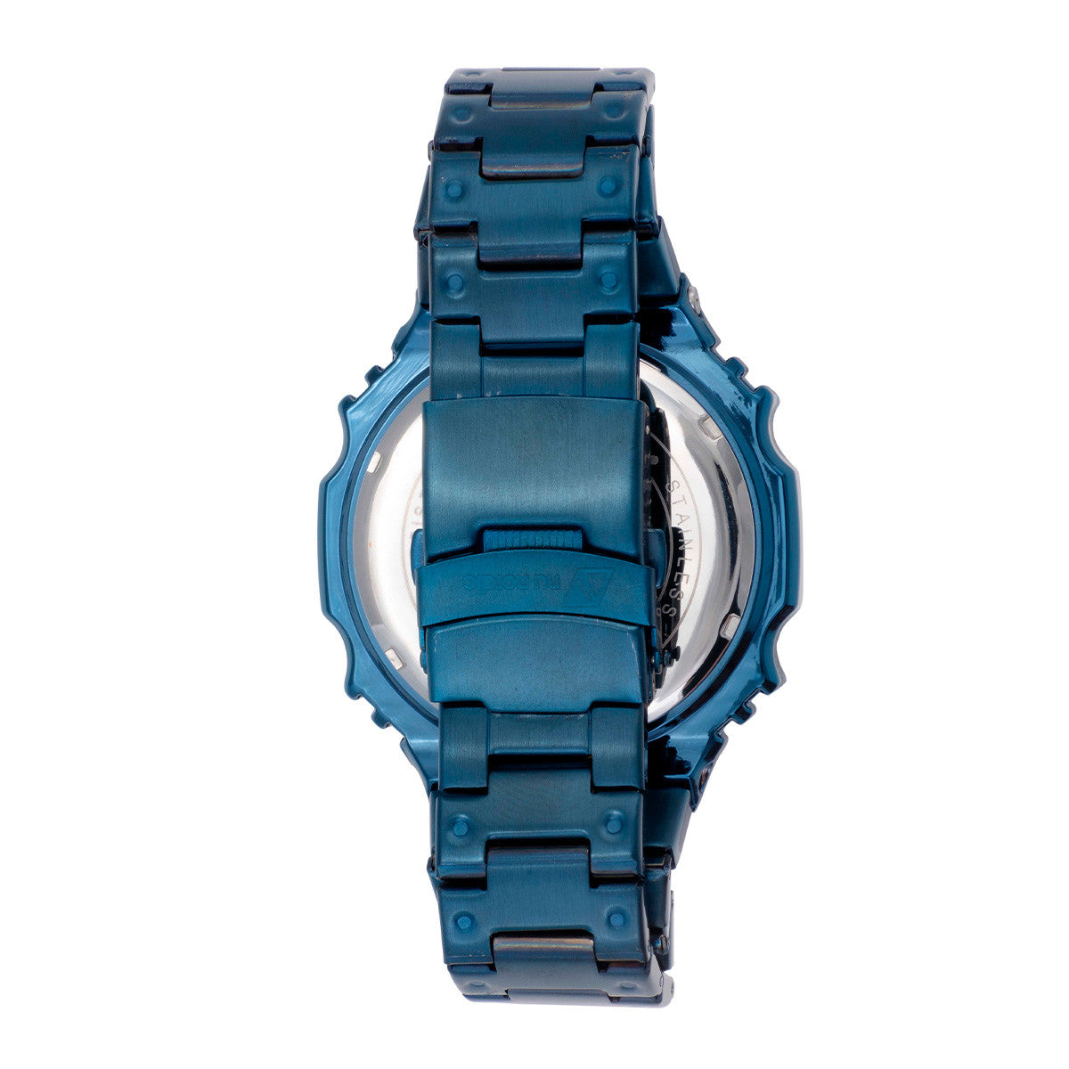 Reloj Nu Nordic Digital Caja Octagonal Extensible Metal Azul