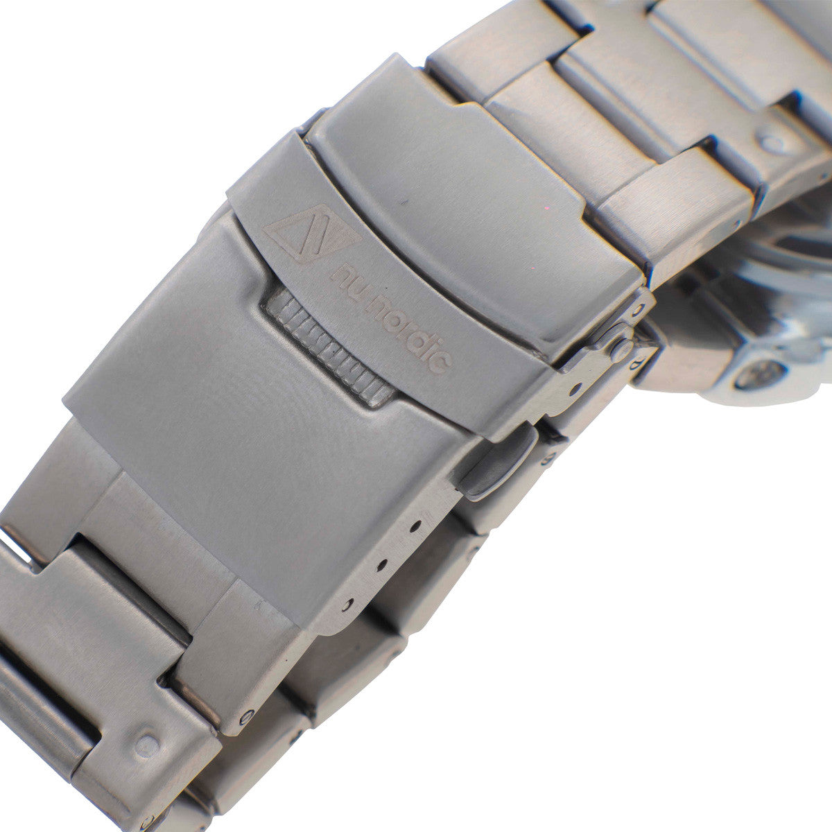 Reloj Nu Nordic Digital Caja Octagonal Extensible Metal Plateado