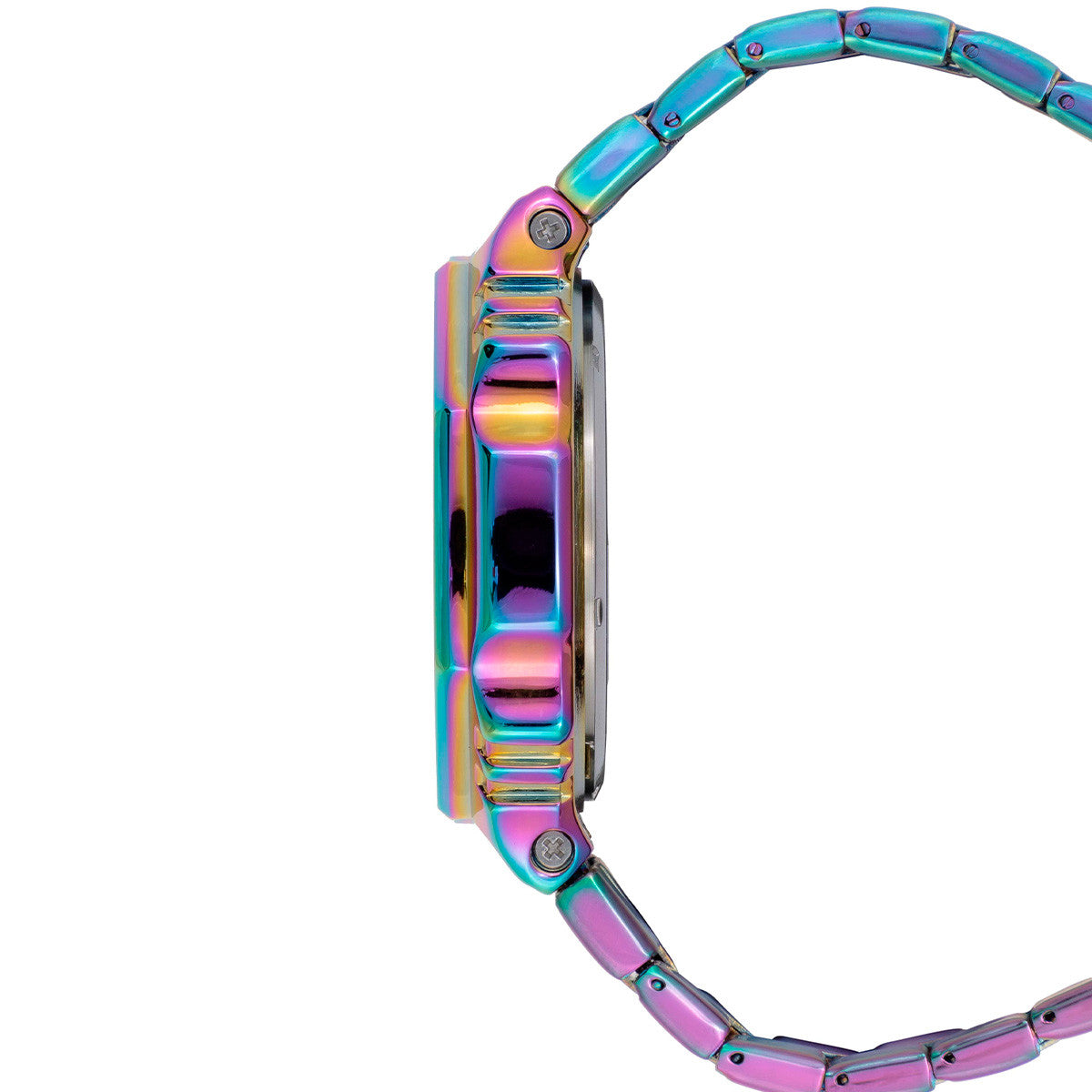 Reloj Nu Nordic Digital Caja Octagonal Extensible Metal Iridiscente